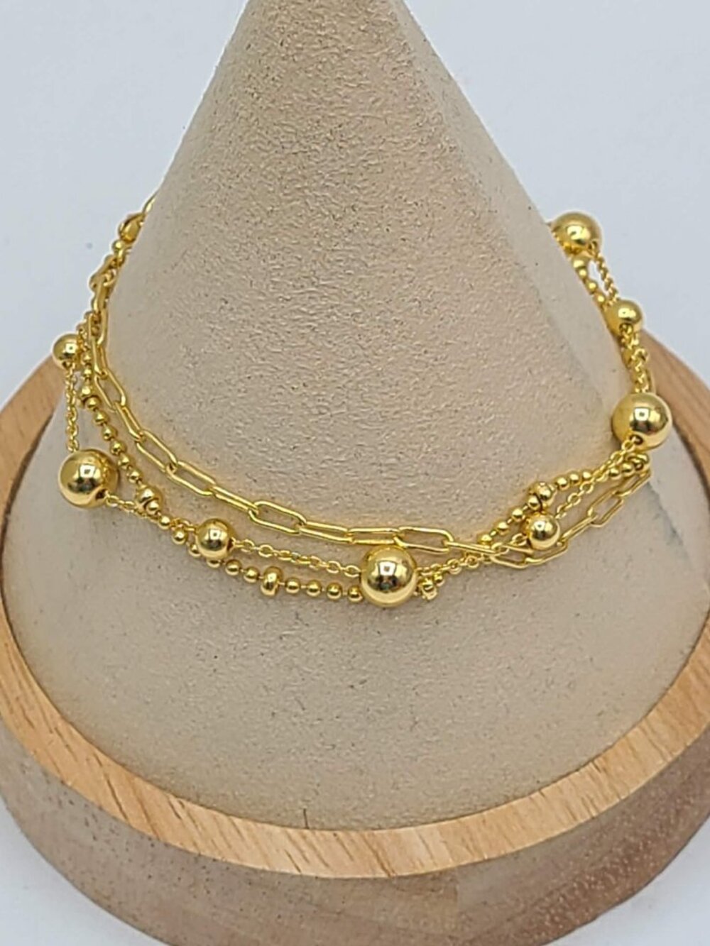 J Crew Gold Tone Dainty Layered Bracelet NWOT